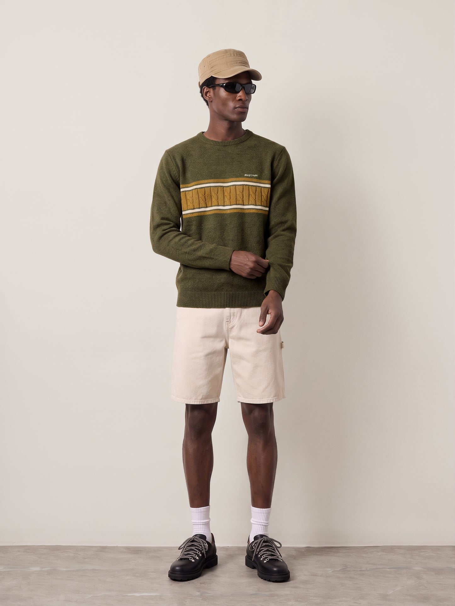 Mohair Stripe Knit Sweater