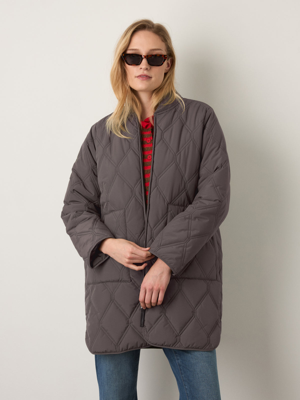 MONK & LOU - Jimmi Long Bomber Jacket - 