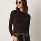 MONK & LOU - Nessa Boatneck Long Sleeve T-Shirt - 