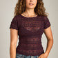 FREE PEOPLE - Angelina Lace Tee - 