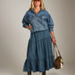 LOVEFINN - Tiered Denim Skirt - 