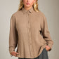 LOVEFINN - Stripe Tie-Back Shirt - 