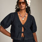 MINKPINK - Raya Denim Tie Front Top - 