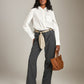 PROPAGANDA - Penny Peter Pan Shirt - Crisp White