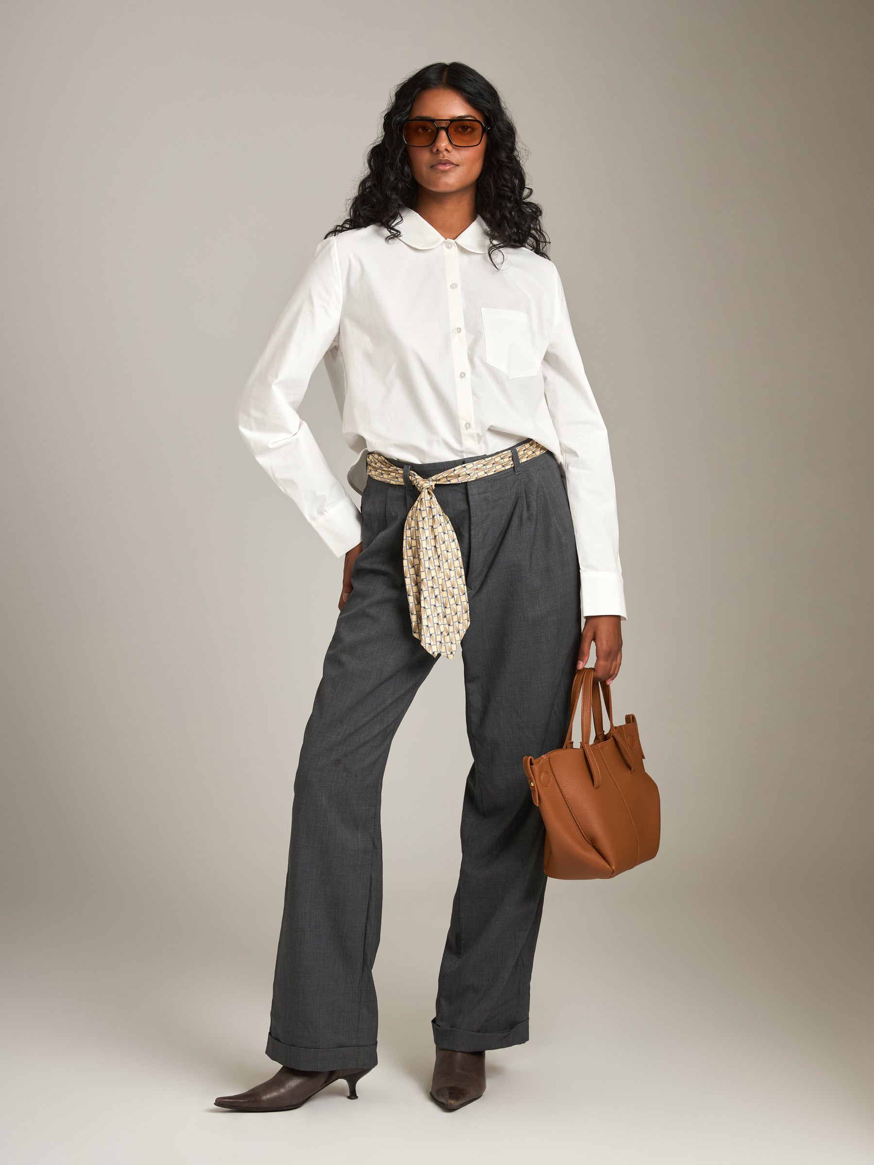 PROPAGANDA - Penny Peter Pan Shirt - Crisp White