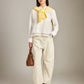 LOVEFINN - Flower Embroidery Pants - 