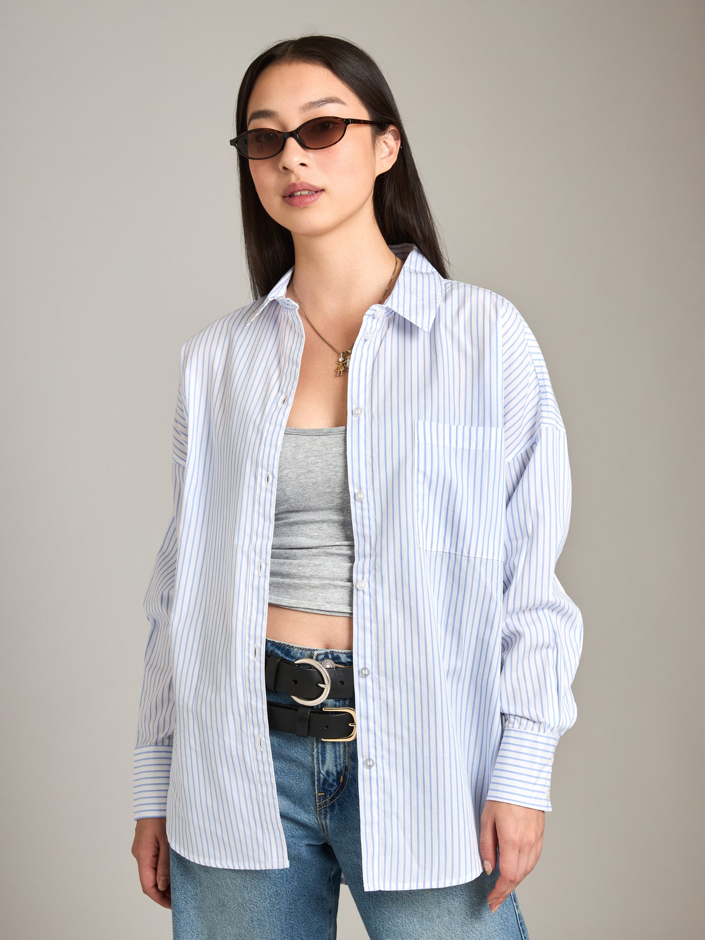 MONK & LOU - Emily Oversized Button Up Shirt - 