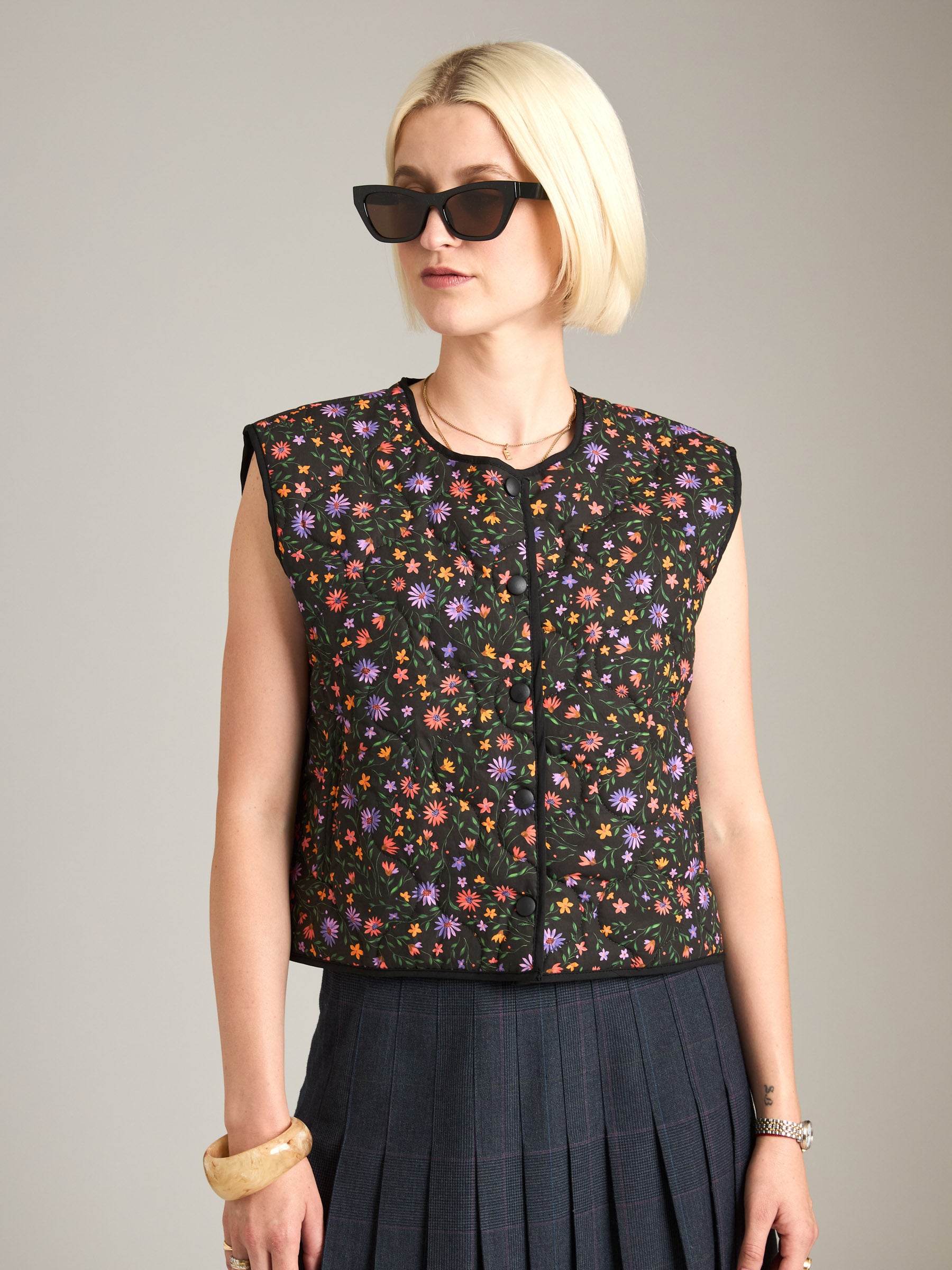 SADIE & SAGE - Garden Party Quilted Vest - 
