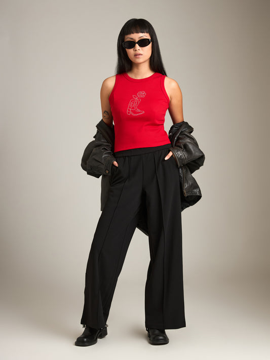 GIRL DANGEROUS - Boot and Rose Tank - 