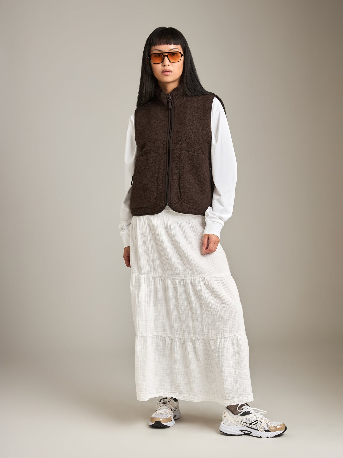 PGD - Maren Fleece Zip Vest - Espresso