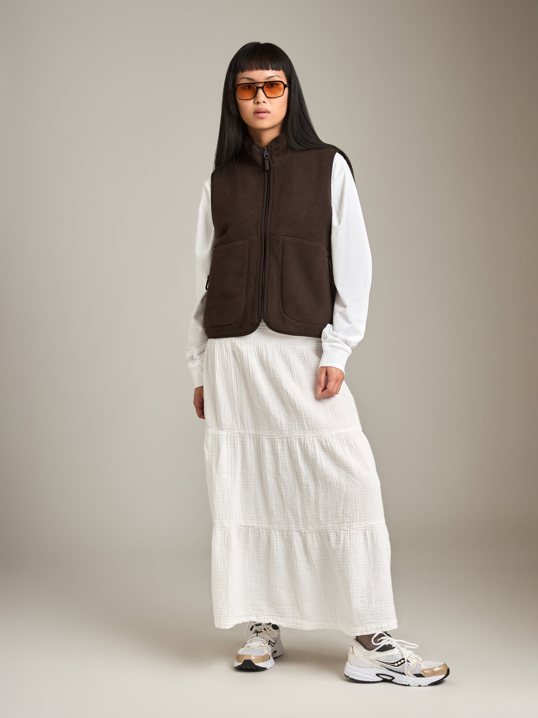 PGD - Maren Fleece Zip Vest - Espresso
