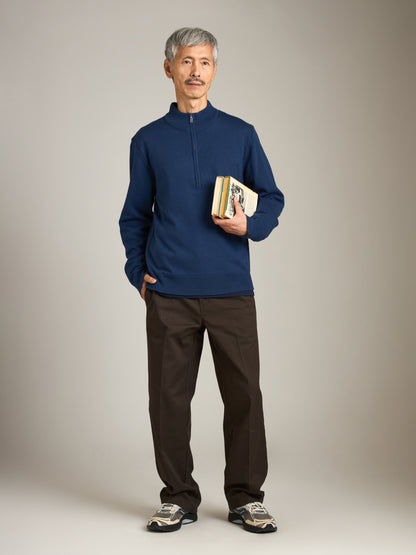 Jersey Stitch Quarter Zip Sweater