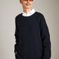 ATRIUM - Honeycomb Knit Crewneck Pullover Sweater - 