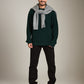 ATRIUM - Honeycomb Knit Crewneck Pullover Sweater - Deep Green