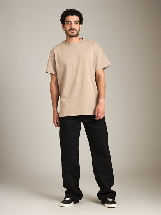 UB744 Wide Straight Stretch Selvedge - Black