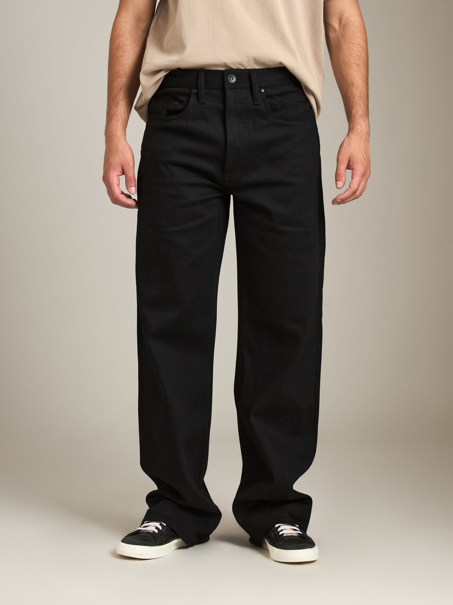 UNBRANDED - UB744 Wide Straight Stretch Selvedge - Black - 
