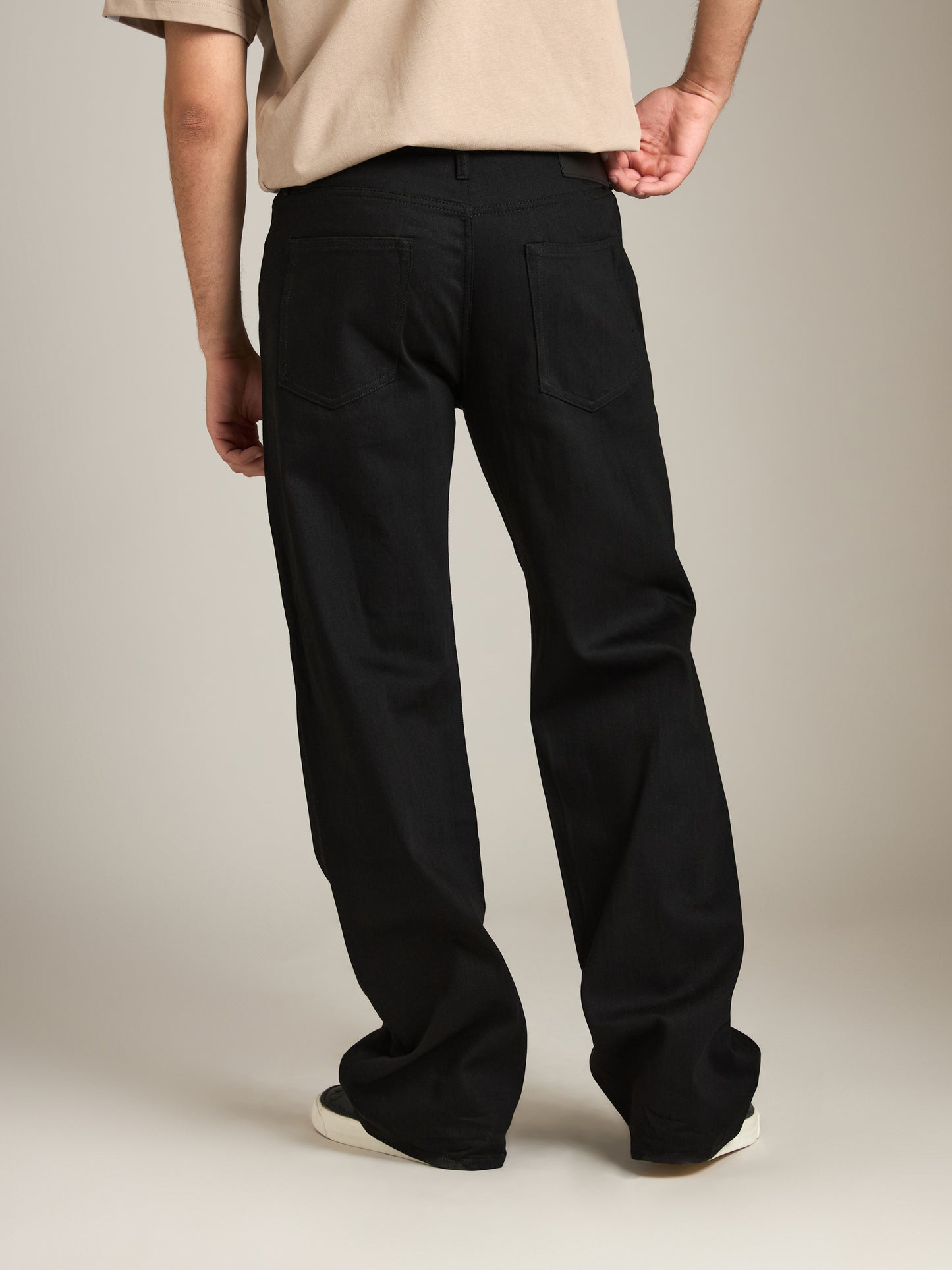 UNBRANDED - UB744 Wide Straight Stretch Selvedge - Black - 
