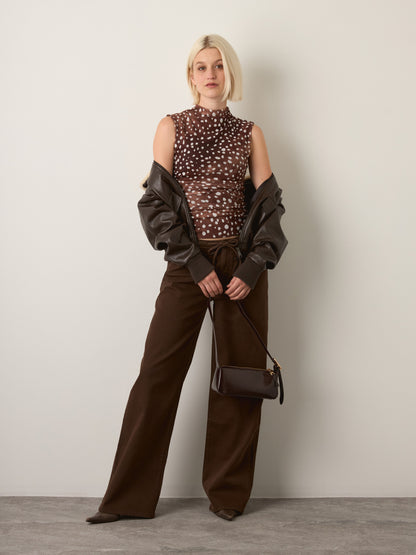 LOVEFINN - Fawn Mockneck Shell - Brown