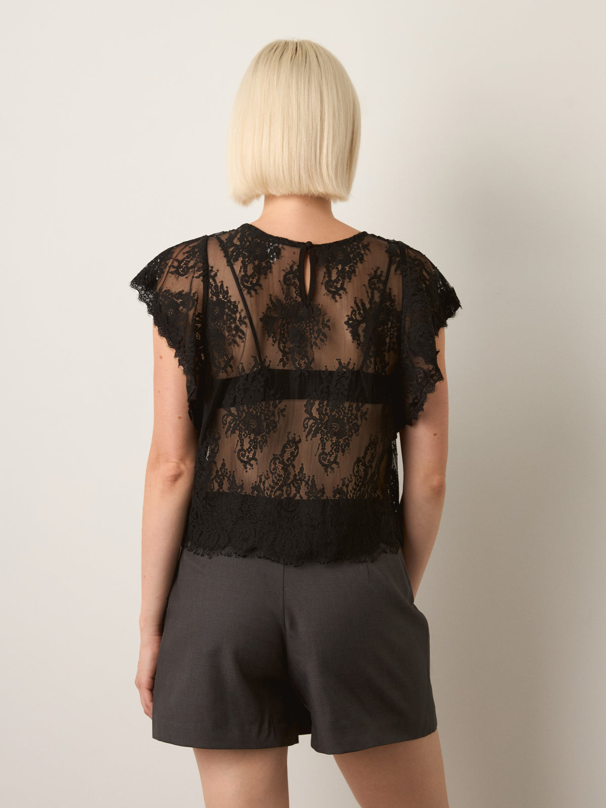 LOVEFINN - Lace Scalloped Top - 