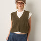 LOVEFINN - Sweater Vest and T-Shirt Combo Top - 