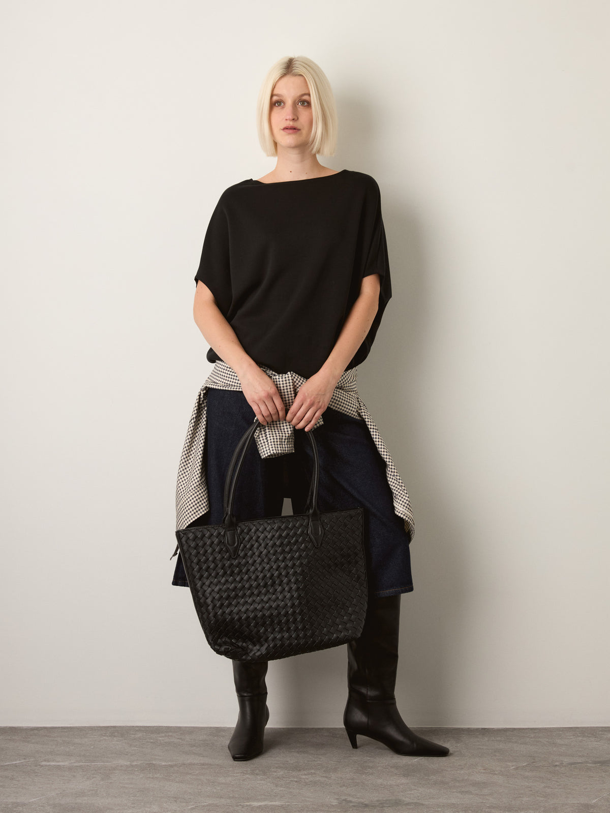 LOVEFINN - Scuba Dolman Tunic - Black