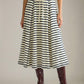 LOVEFINN - Drawstring Stripe Skirt - 