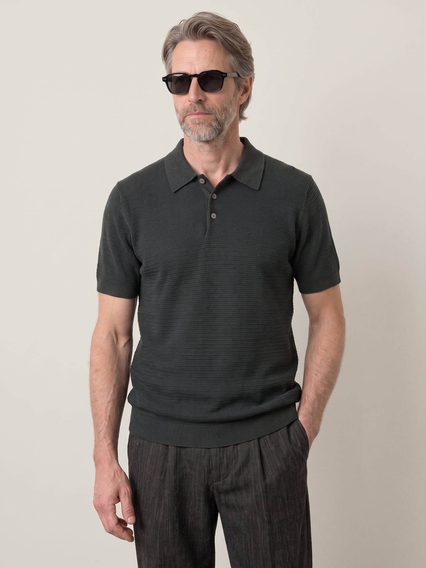 Premium Riley Knit Shortsleeve Polo