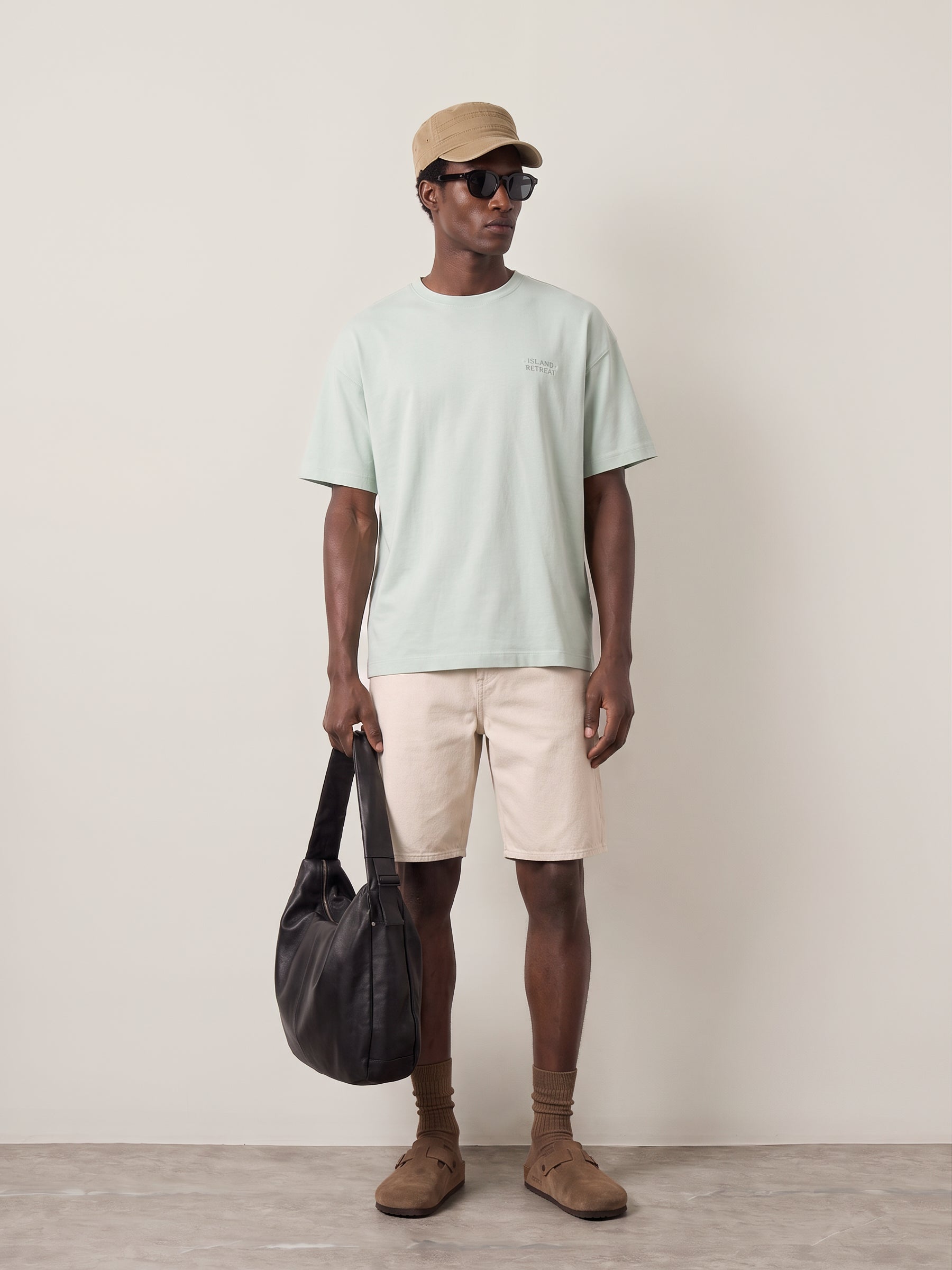 JACK & JONES - Eterna Shortsleeve Graphic T-Shirt - Aqua Grey