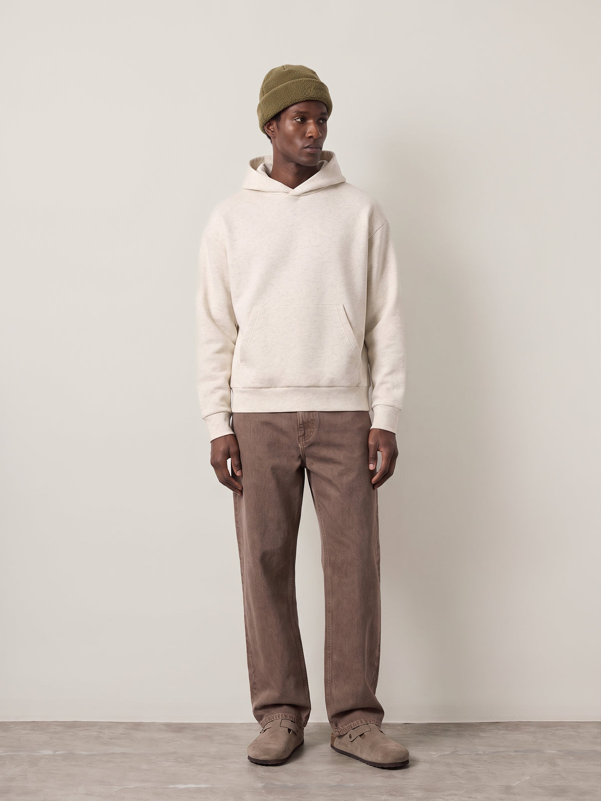 JACK & JONES - Barron Interlock Hoodie - White Melange