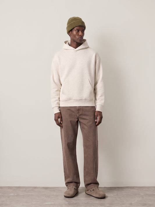 JACK & JONES - Barron Interlock Hoodie - White Melange