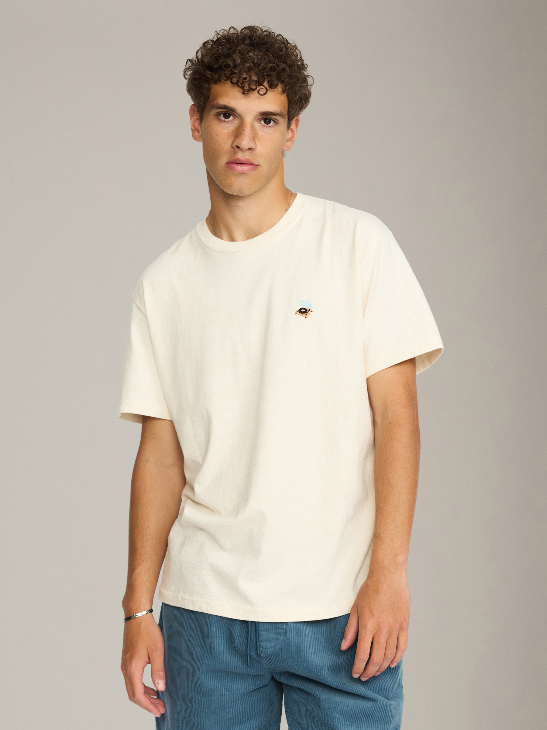 REVOLUTION - Record Player Embroidery T-Shirt - 