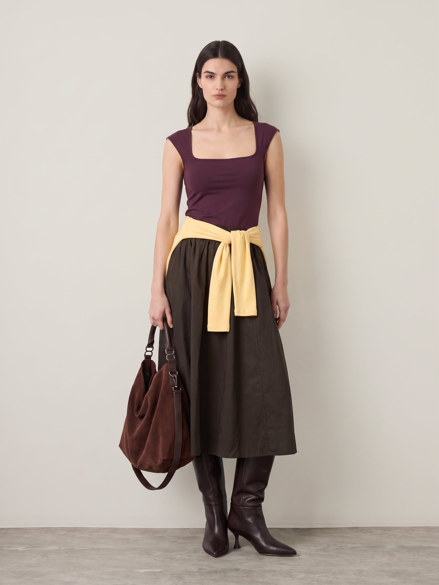 ONLY - Venezi Long Skirt - Bracken
