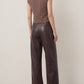 Neli Faux Leather Barrel Pants