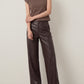 Neli Faux Leather Barrel Pants