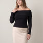 ONLY - Meddi Ribbed Off Shoulder Top - 