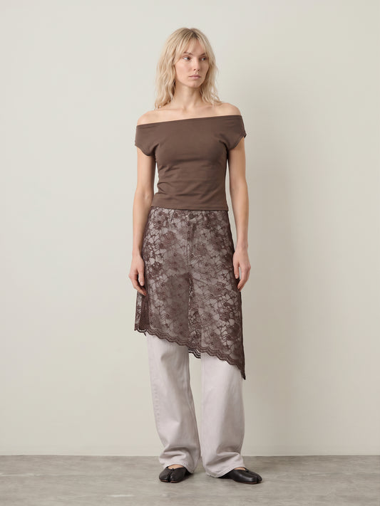 ONLY - Soba Lace Asymmetric Skirt - 