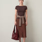 ONLY - Evelyn Shortsleeve Boatneck Top - Coffee Bean