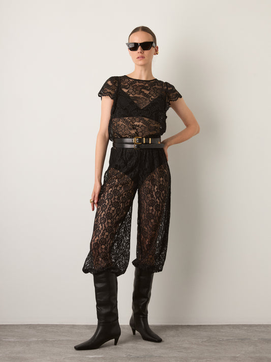 ONLY - Bea Lace Balloon Pants - Black