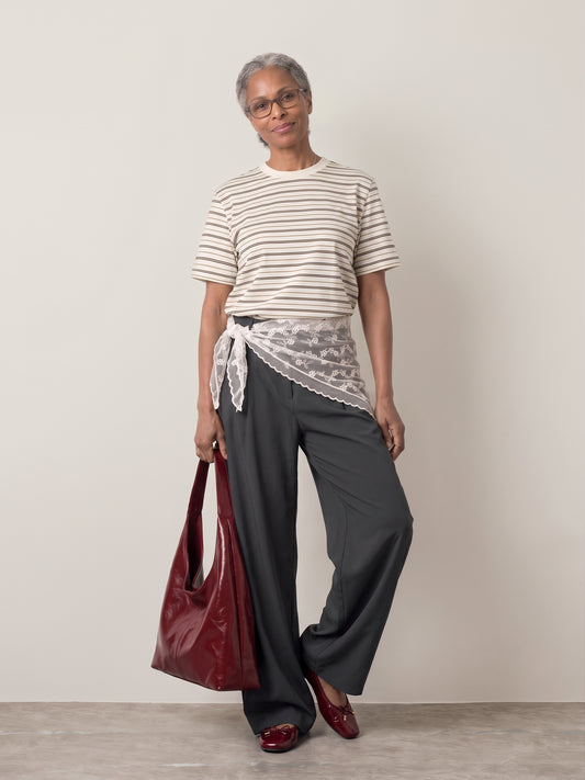 SELECTED - Essential Stripe Shortsleeve T-Shirt - Delicioso Multi Stripe