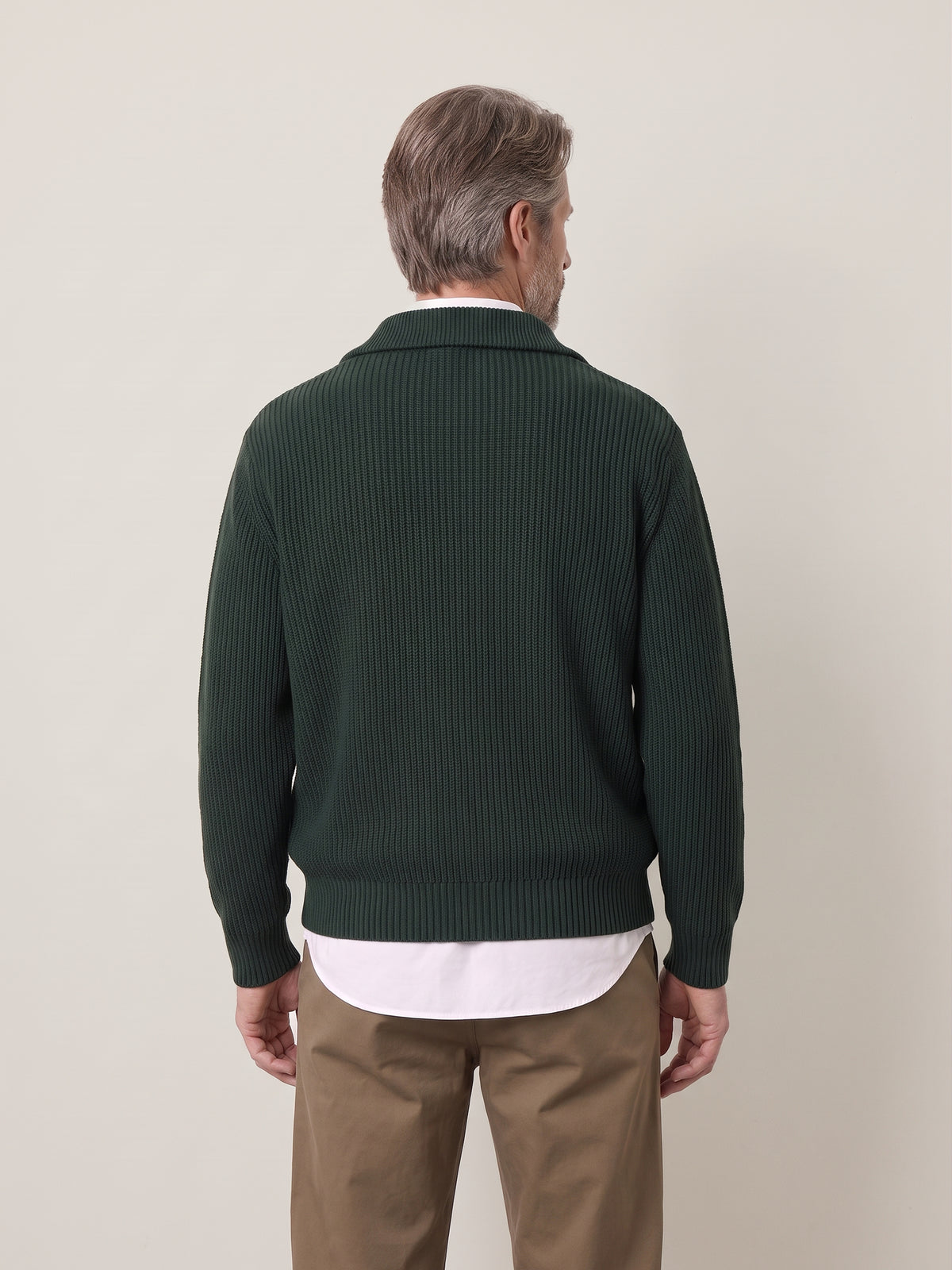 SELECTED - Half-Zip Knit Pullover Sweater - 