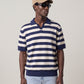 SELECTED - Torino Stripe Shortsleeve Polo Shirt - 