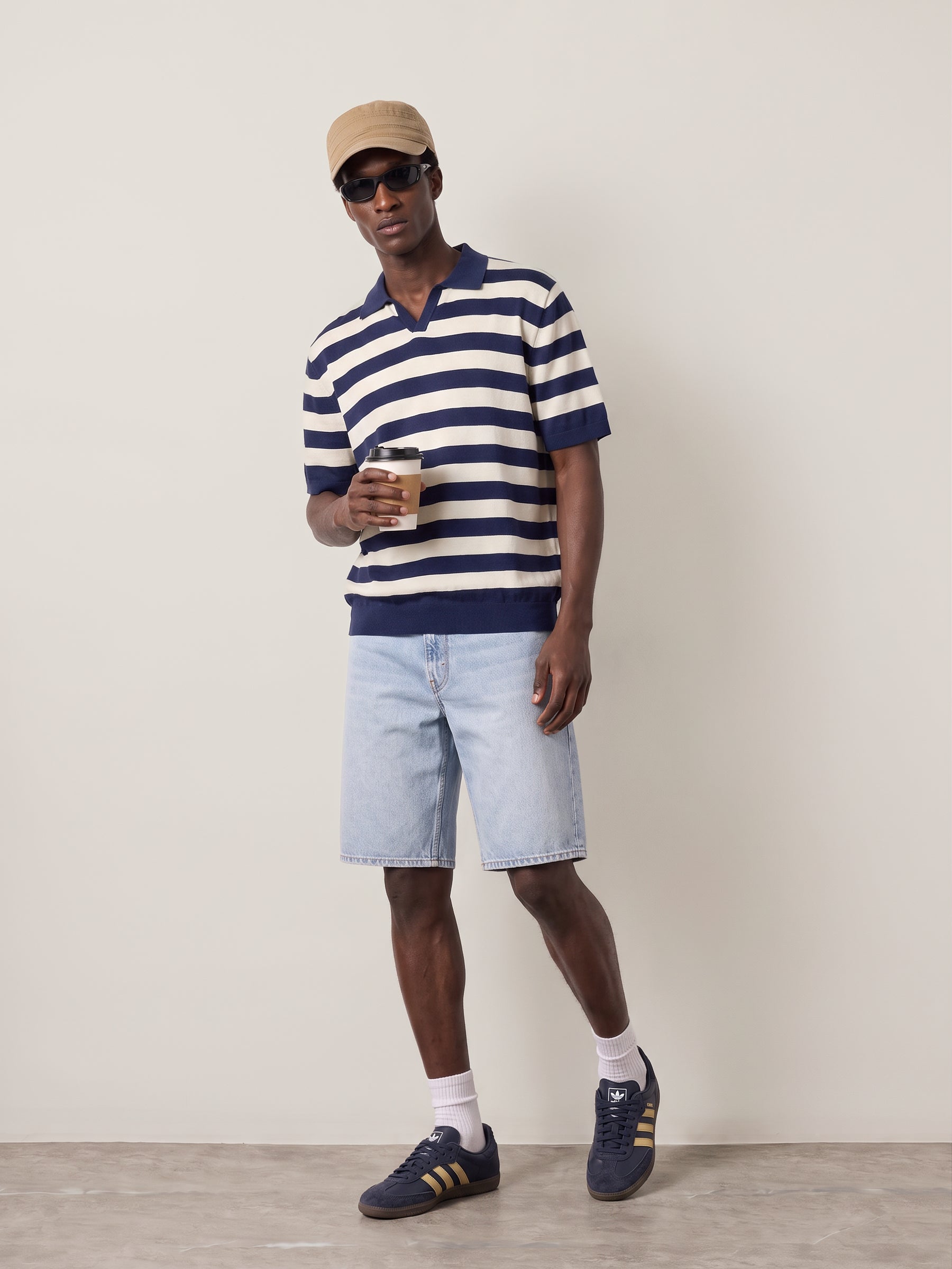 SELECTED - Torino Stripe Shortsleeve Polo Shirt - 