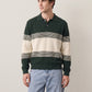 SELECTED - Dane Knit Striped Polo Sweater - 