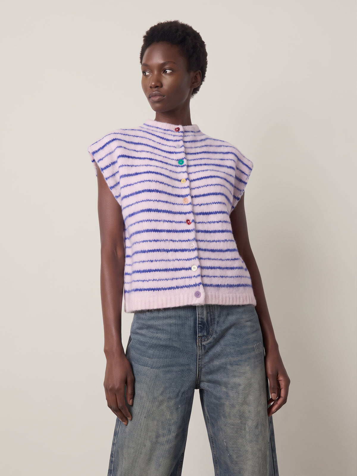 Asira Stripe Knitted Vest