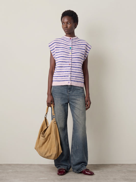 Asira Stripe Knitted Vest