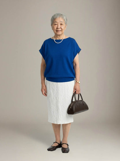 LOVEFINN - Cuff Sleeve Top - Royal Blue