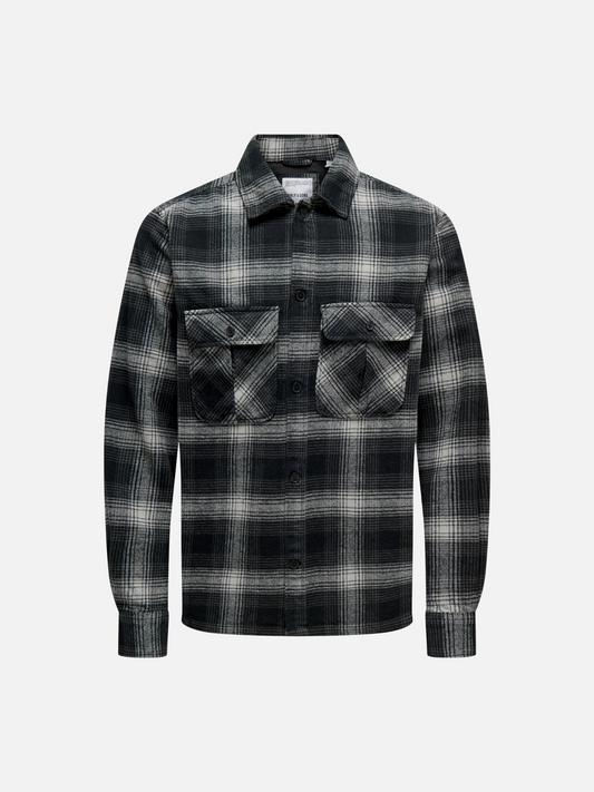 ONLY & SONS-Cedric Check Overshirt-Griffin