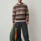 ONLY & SONS - Aiden Stripe Knit Sweater - Coffee Bean