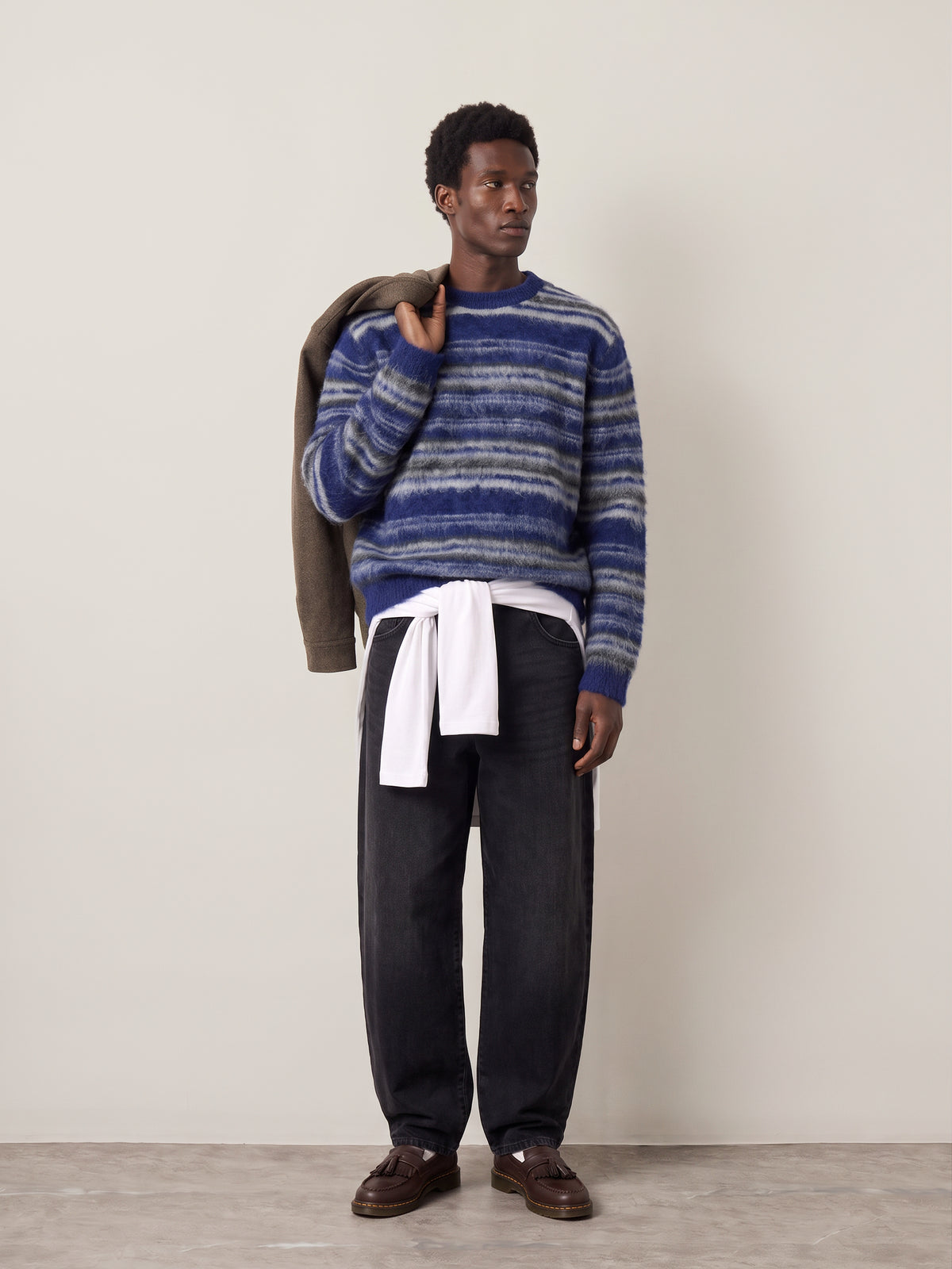 ONLY & SONS - Aiden Stripe Knit Sweater - Ocean Cavern