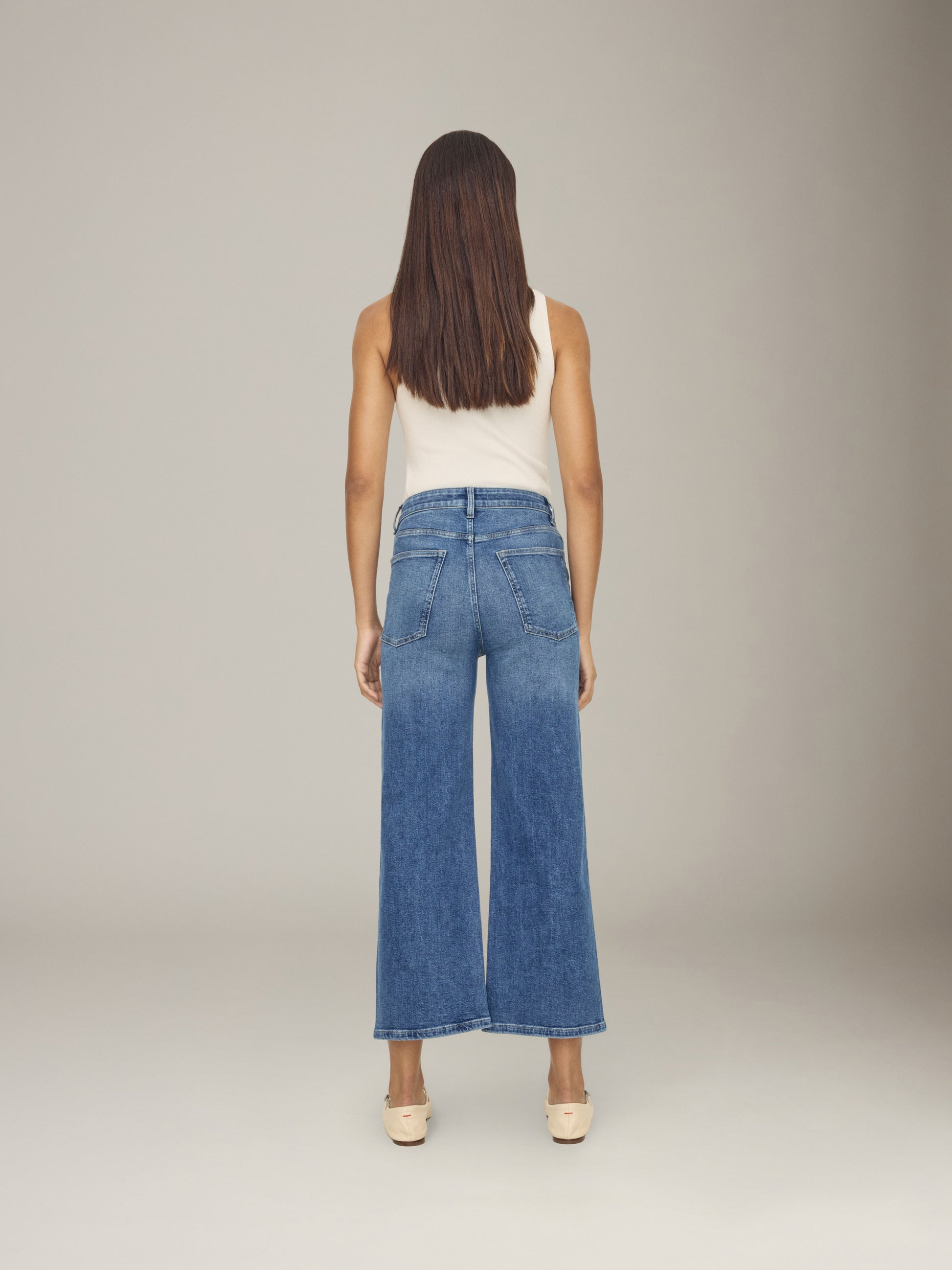 WARP & WEFT - ICN Crop Wide Leg Jeans - 